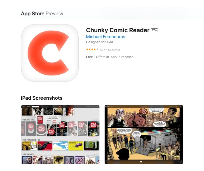 Chunky Comic Reader Best for iPad Mac Sync
