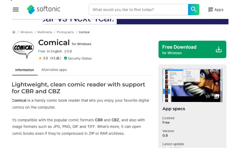 Comical Best Free & Simple Alternative