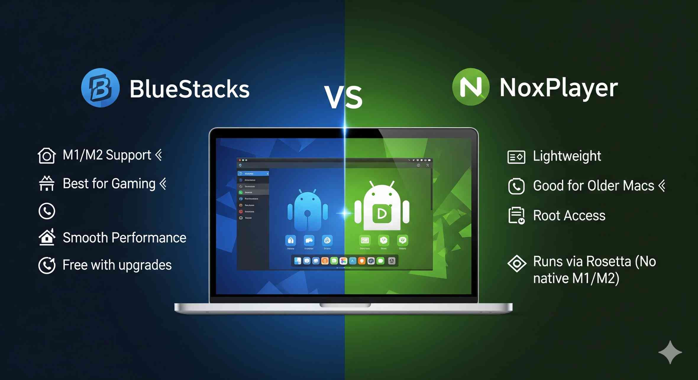 Comparison between BlueStacks and NoxPlayer