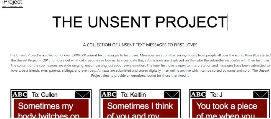 How Does The Unsent Project Work